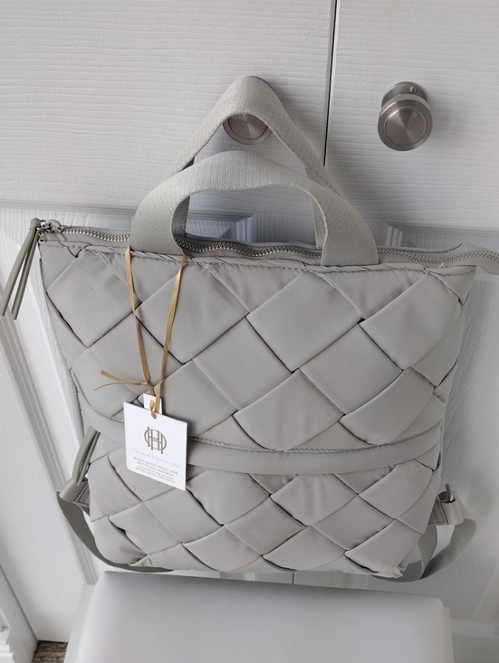 House Of Harlow Quilted Light Gray Women’s Backpack main image 6